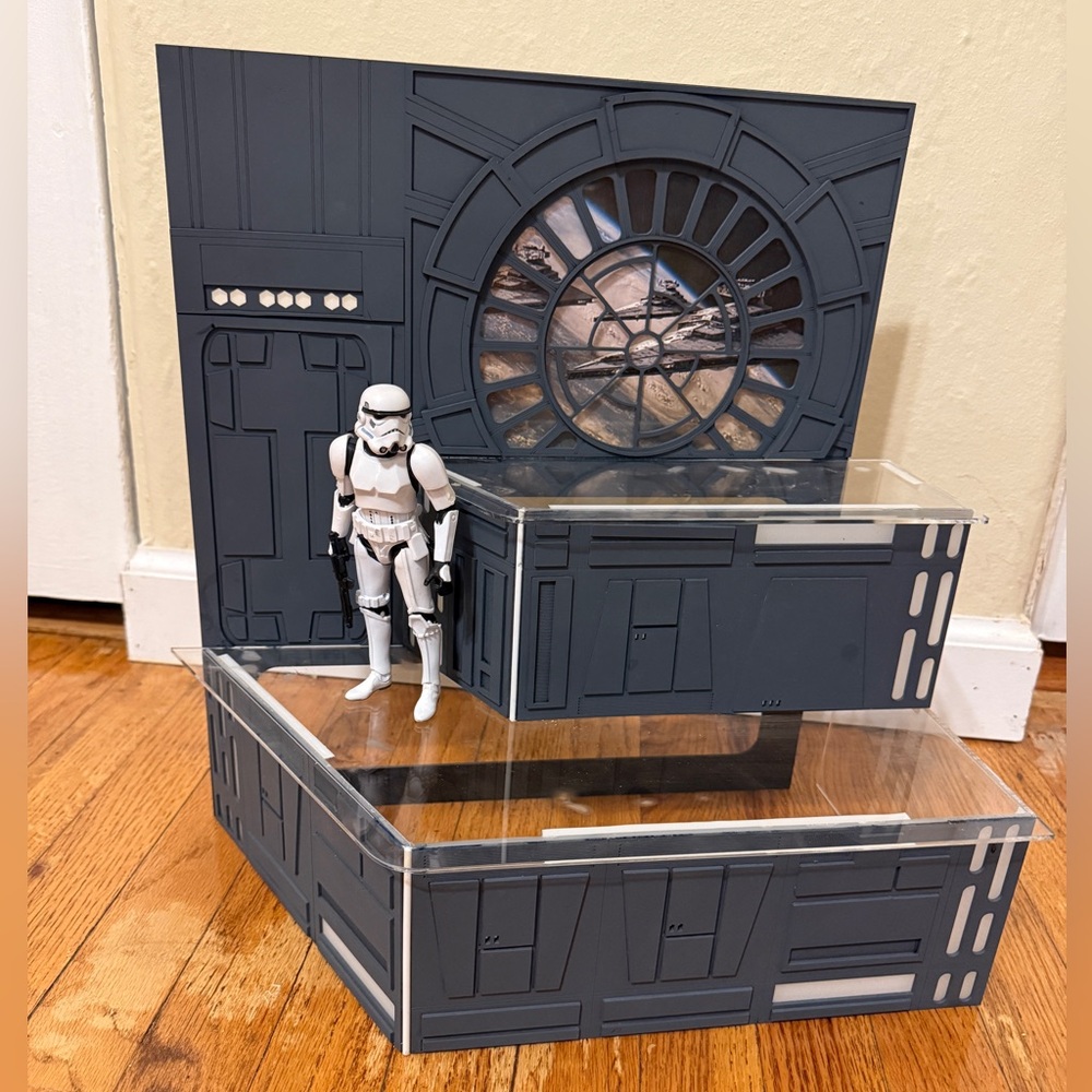 Four Star Wars action figure diorama display stand